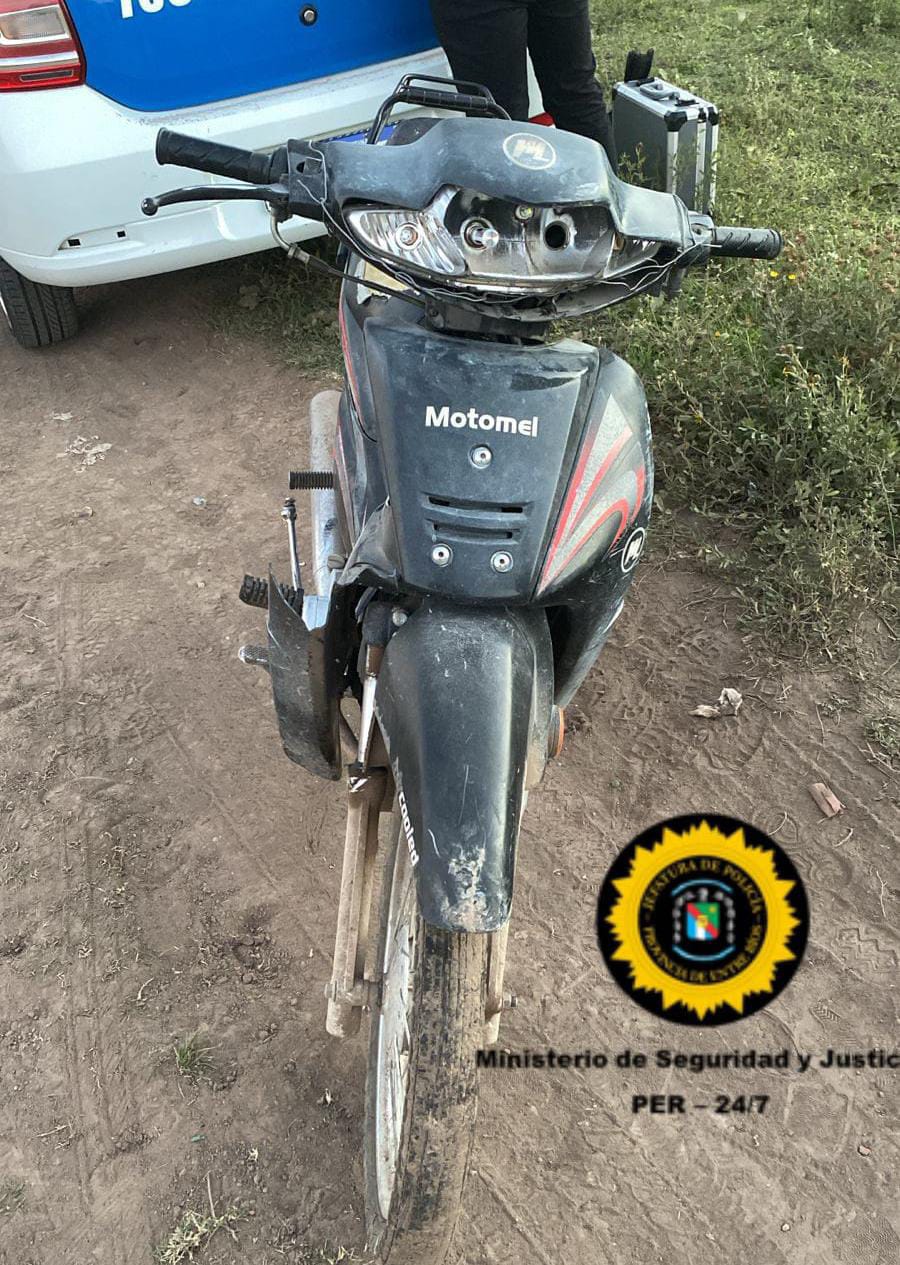 Encontraron en Santa Elena una moto robada en La Paz